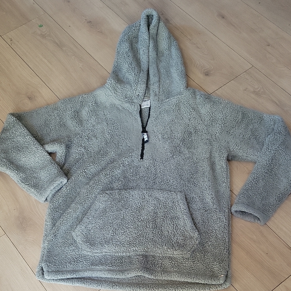 PINK Victoria's Secret Heather Gray Zip-Up Hoodie